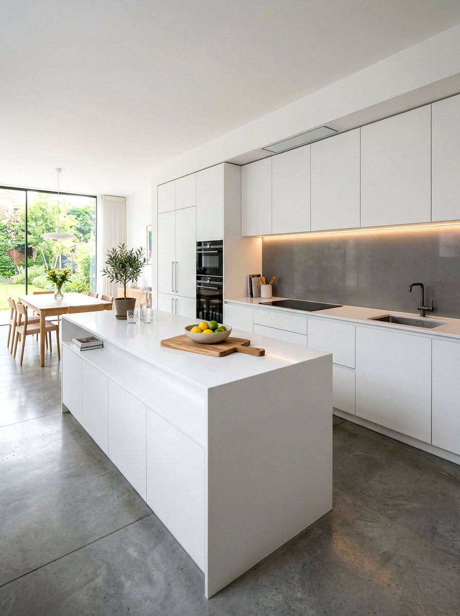 Thin profile quartz - 30 quartz kitchen ideas
