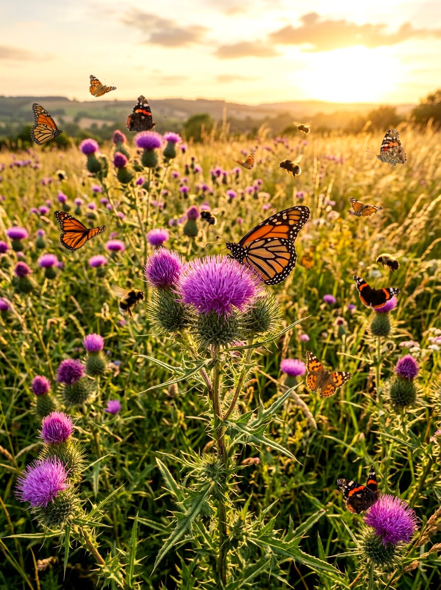 Thistle Butterfly Meadow - 30 butterfly host plant garden ideas