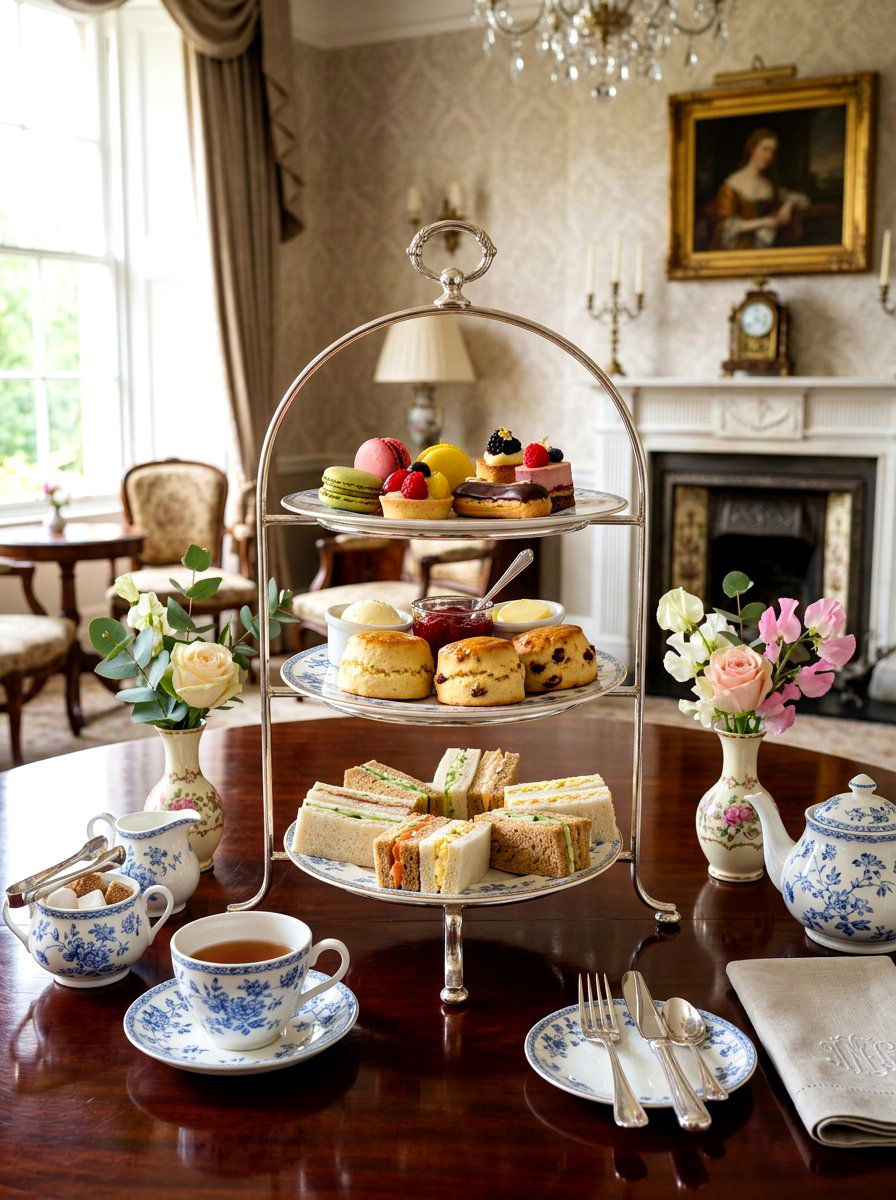 Three Tiered Afternoon Tea Stand - 30 English tea tablescape ideas