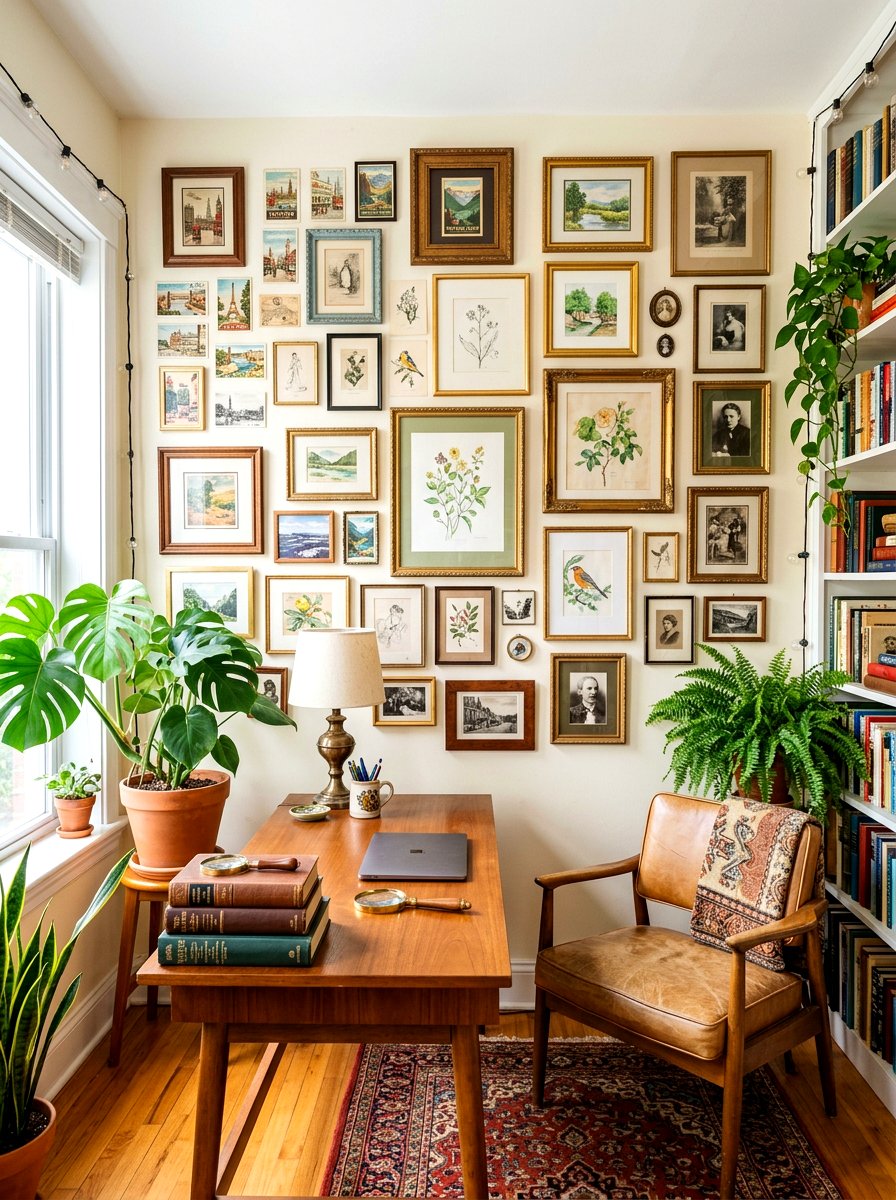Thrift Store Find Gallery Wall - 30 eclectic frame wall ideas