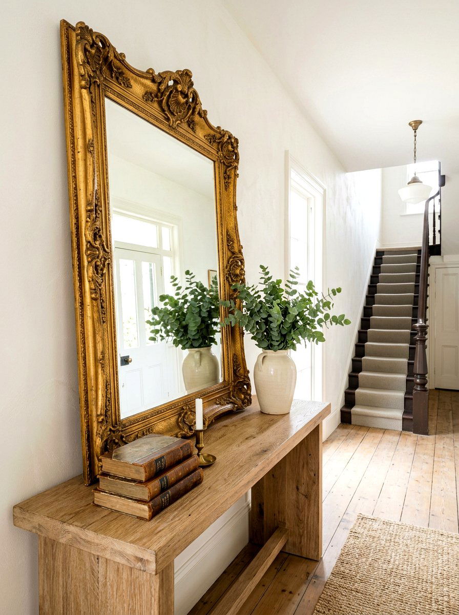 Thrifted Gold Mirror - 30 thrifted home decor ideas