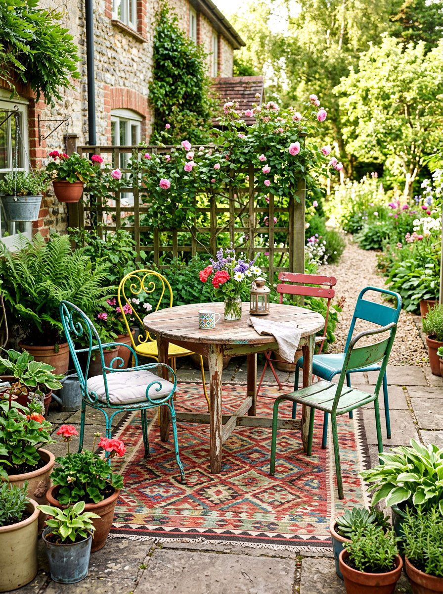 Thrifted Patio Furniture - 30 budget deck ideas