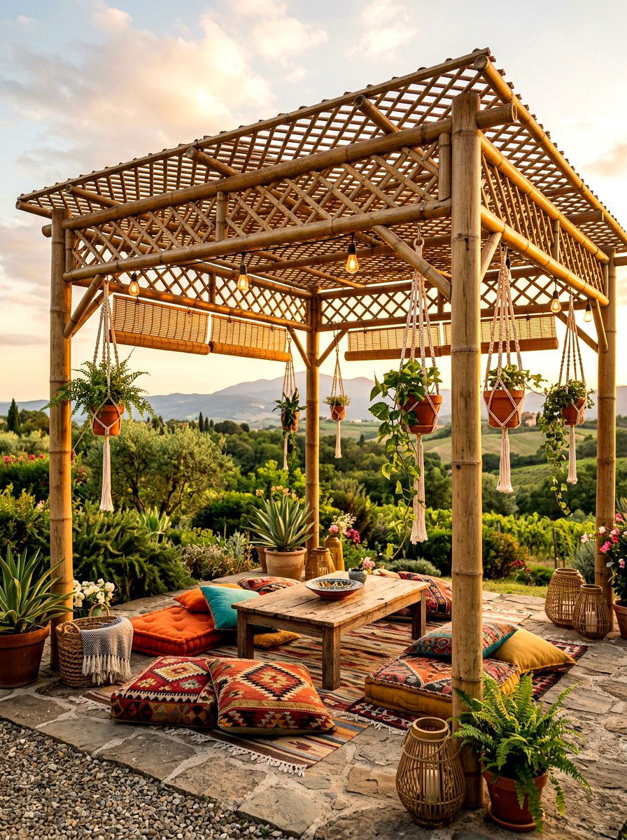 Tie Top Pavilion Drape - 30 pavilion drapery ideas