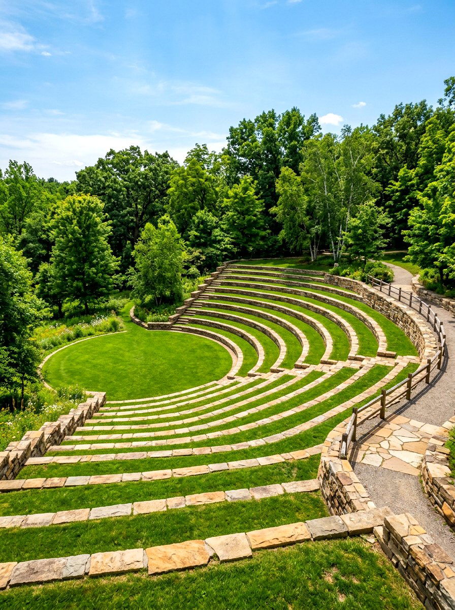 Tiered Amphitheater Style Seating - 30 split level seating ideas
