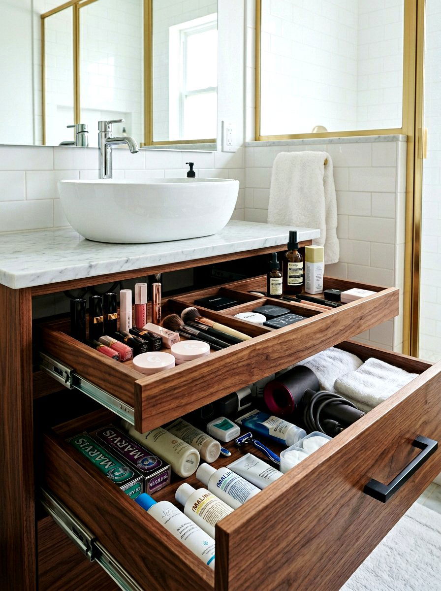 Tiered Bathroom Vanity Drawer - 30 bathroom vanity drawer ideas