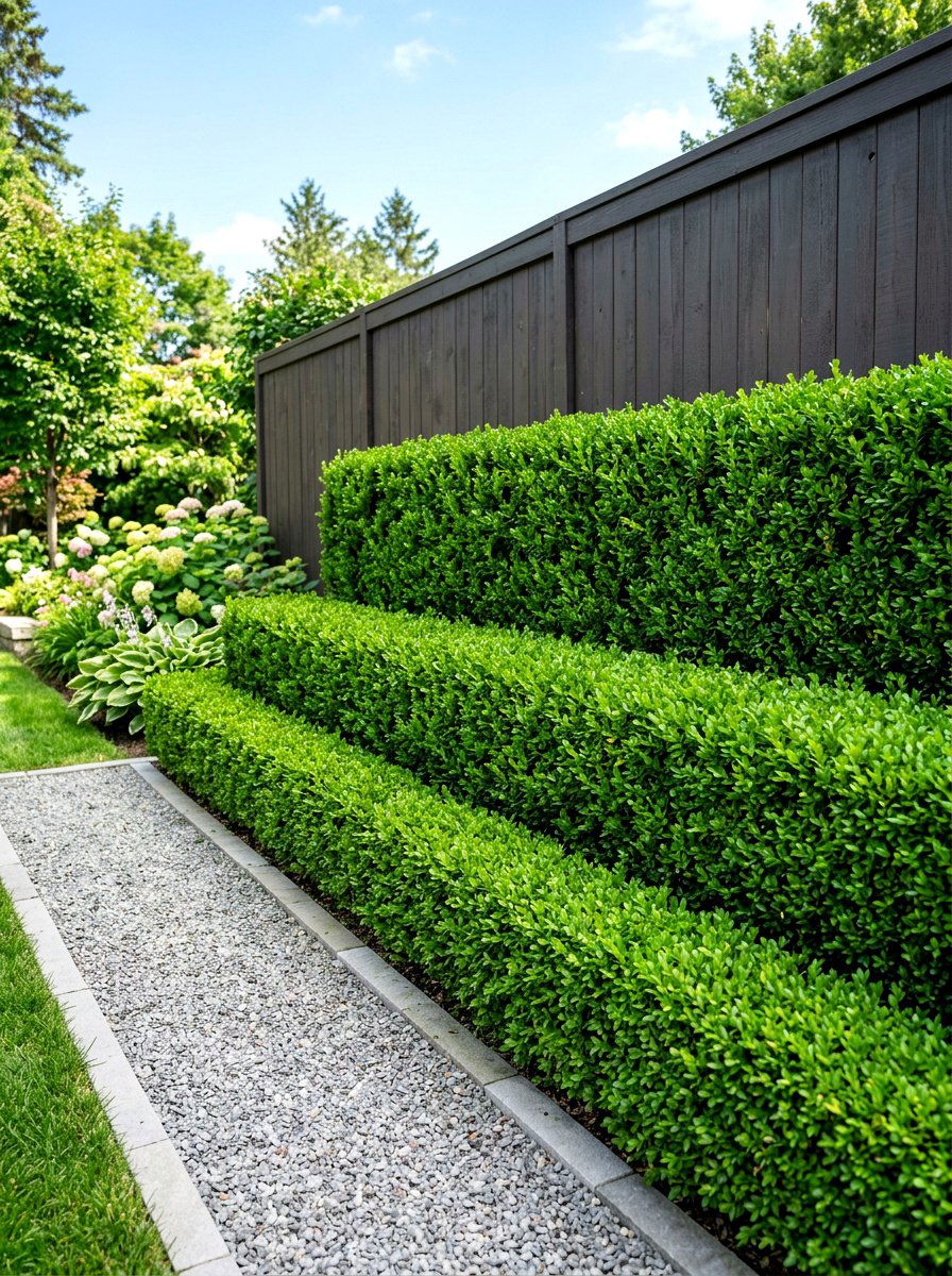 Tiered Boxwood Border - 30 boxwood border ideas
