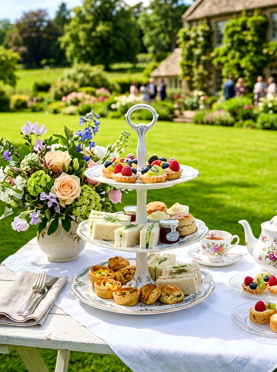 Tiered Cake Stand - 30 garden tea party decor ideas