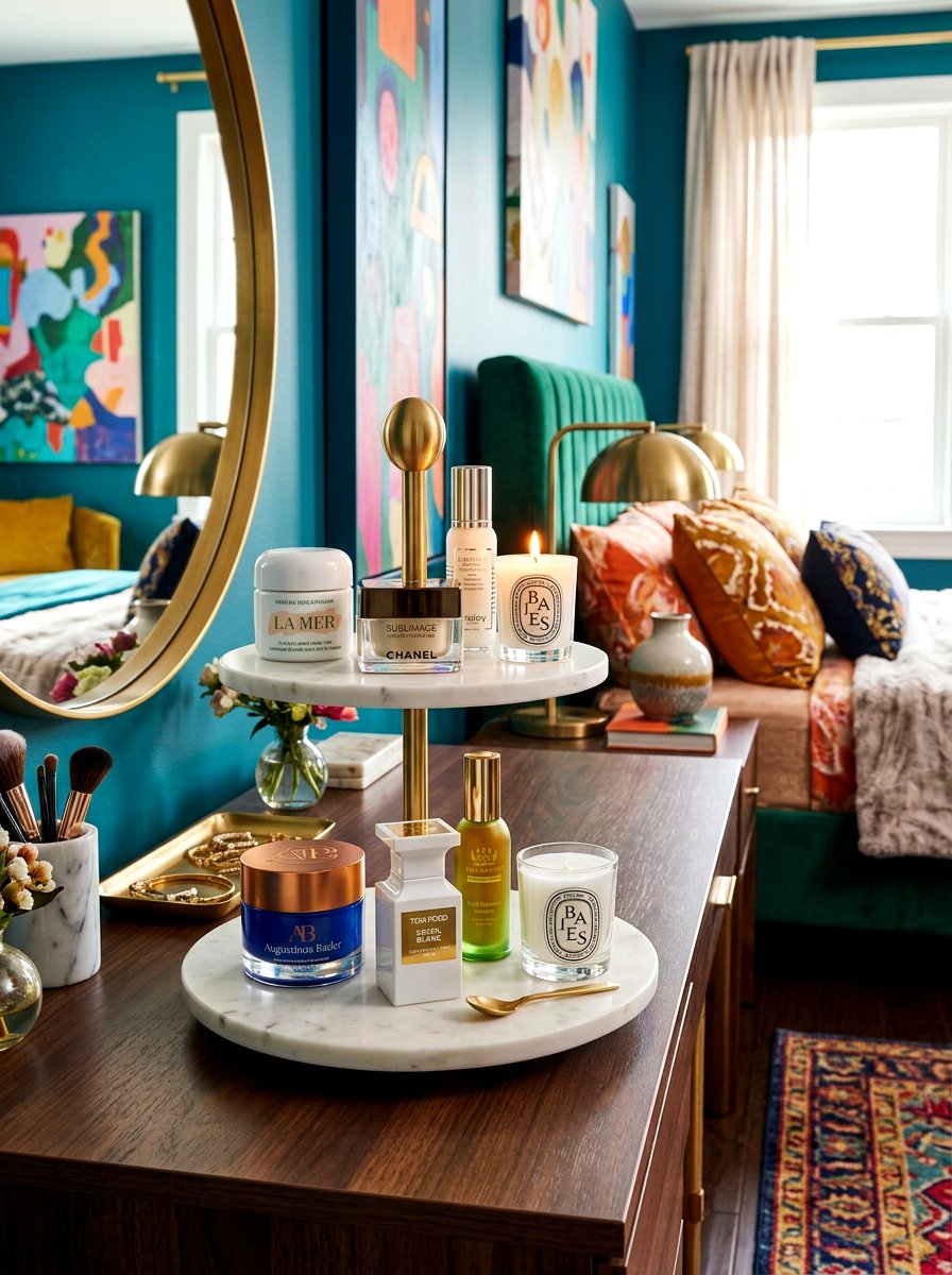 Tiered Countertop Stand - 30 beauty product storage ideas