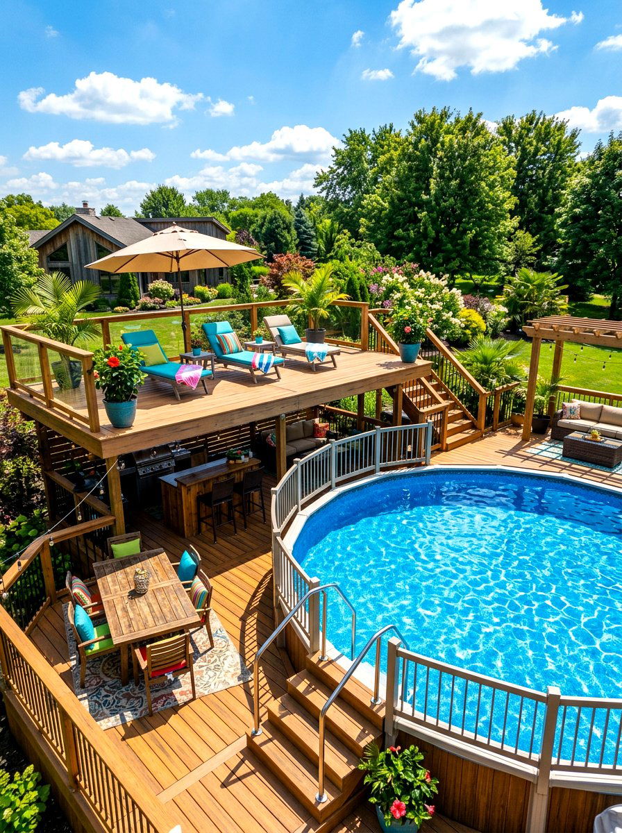 Tiered Deck For Above Ground Pool - 30 multi level deck ideas