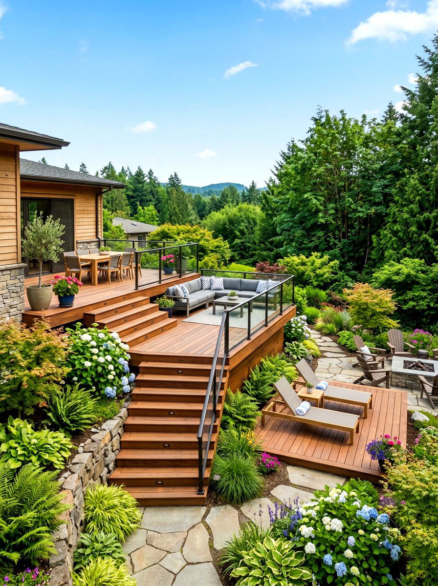 Tiered Deck - 30 modern deck ideas