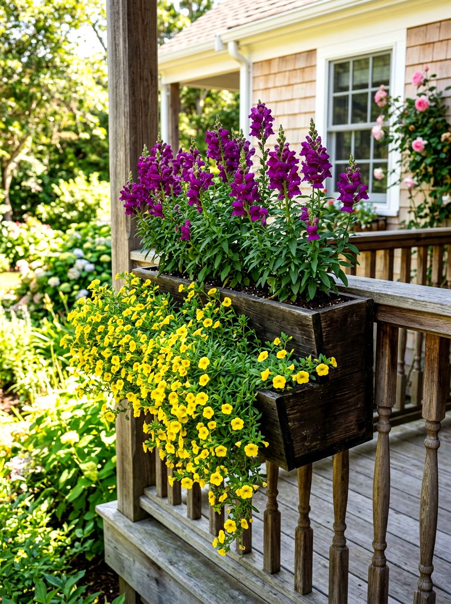 Tiered Exterior Flower Box - 30 exterior flower box ideas