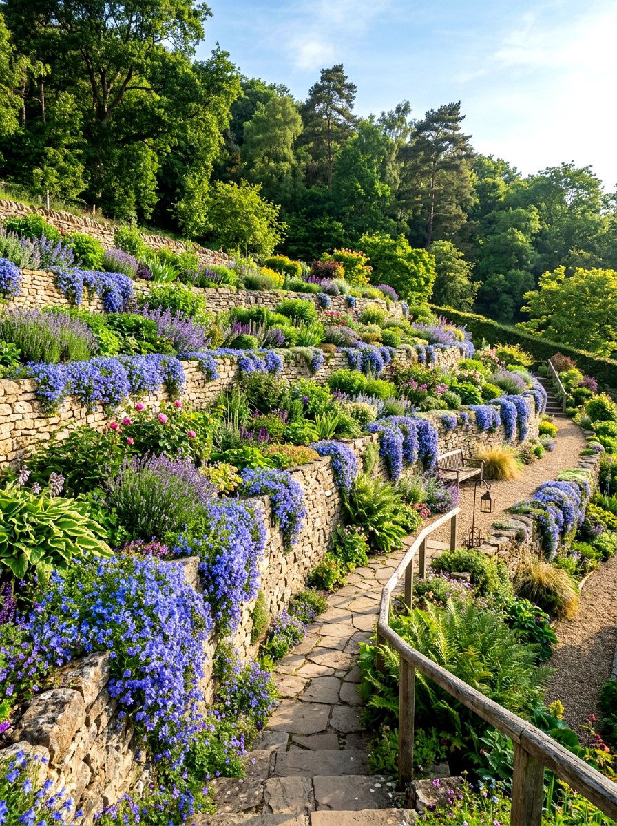 Tiered Flower Bed - 30 backyard flower bed ideas