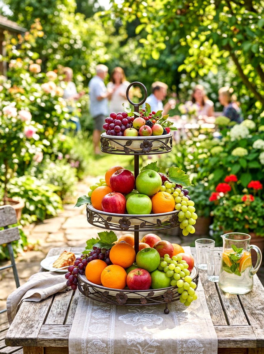 Tiered Fruit Cake Stand - 30 cake stand kitchen styling ideas