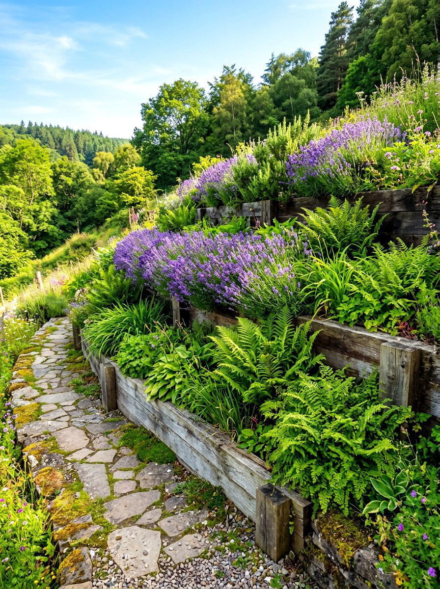 Tiered Garden Bed - 30 retaining wall garden ideas
