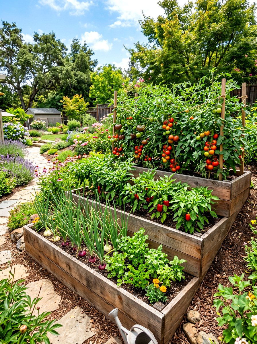 Tiered Garden Box - 30 salsa garden ideas