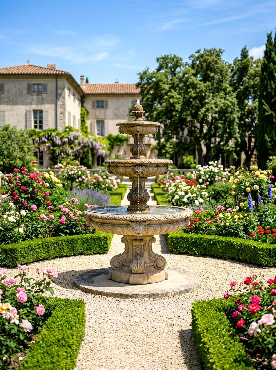 Tiered Garden Fountain - 30 backyard water feature ideas