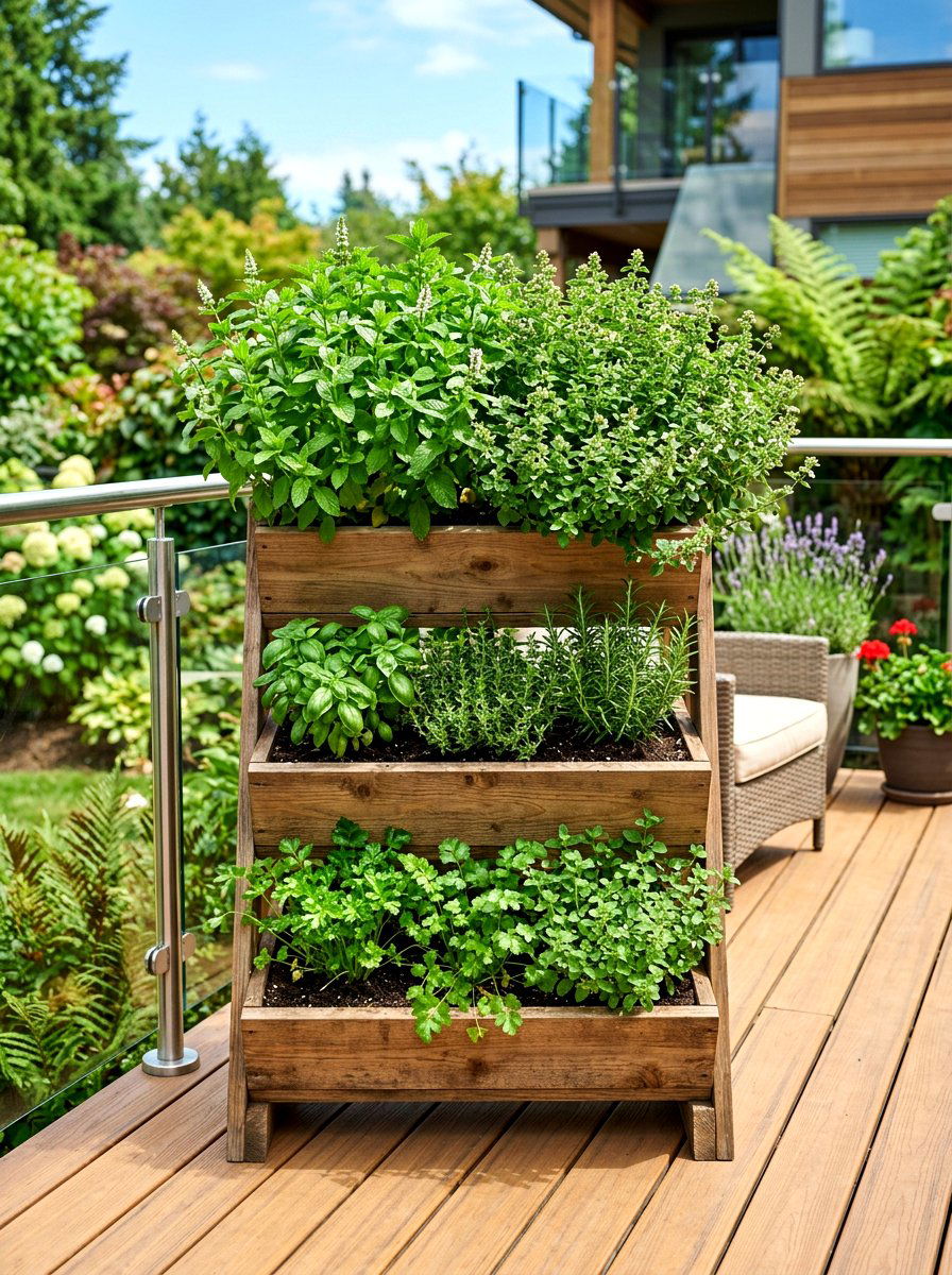 Tiered Garden Planter - 30 kitchen garden ideas