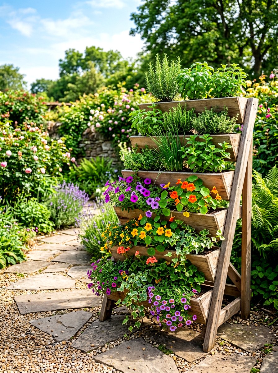 Tiered Garden Planters - 30 narrow garden ideas