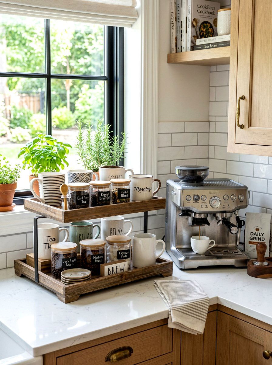 Tiered Kitchen Counter Tray - 30 decorative tray ideas