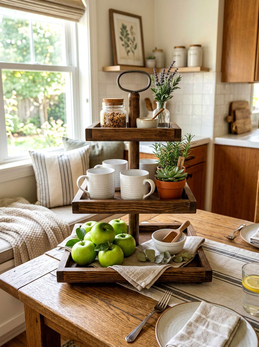 Tiered Kitchen Table Tray - 30 kitchen table decor ideas