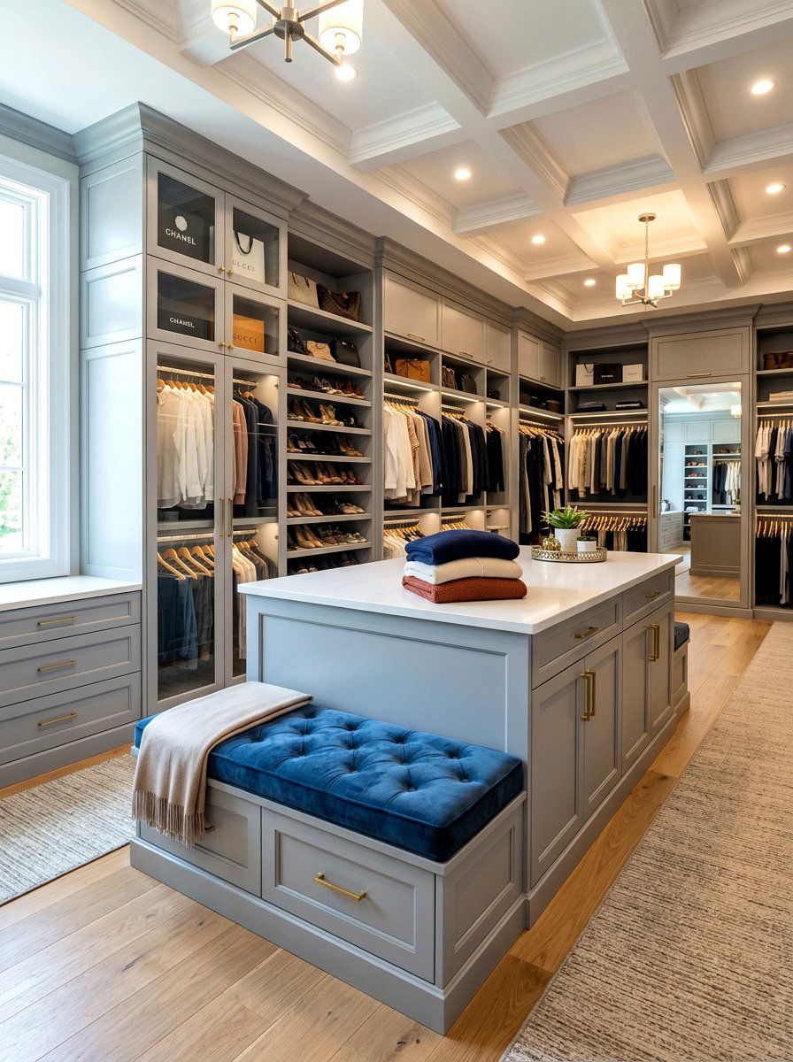 Tiered Level Closet Island - 30 closet island ideas