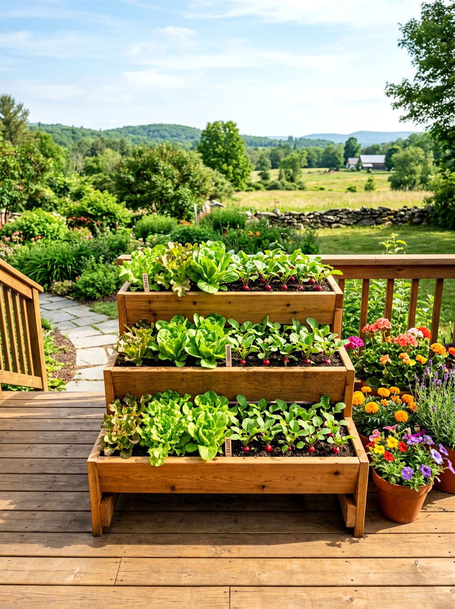 Tiered Planter Vegetable Garden - 30 year round vegetable garden ideas