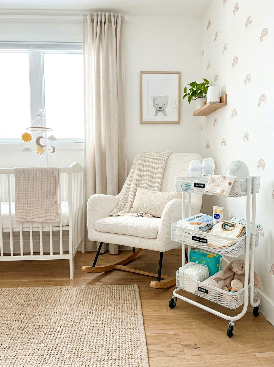 Tiered Rolling Storage Basket - 30 nursery storage basket ideas