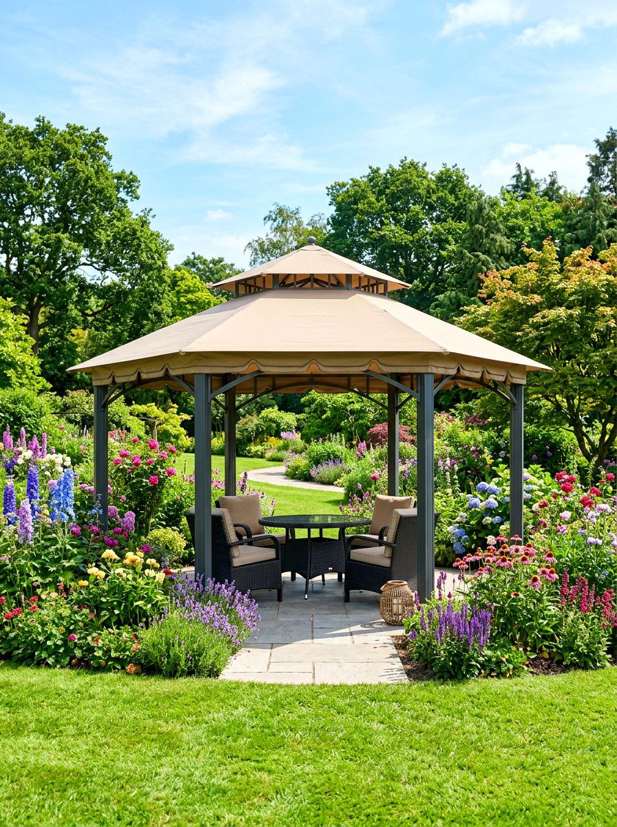 Tiered Roof Gazebo - 30 soft top gazebo ideas