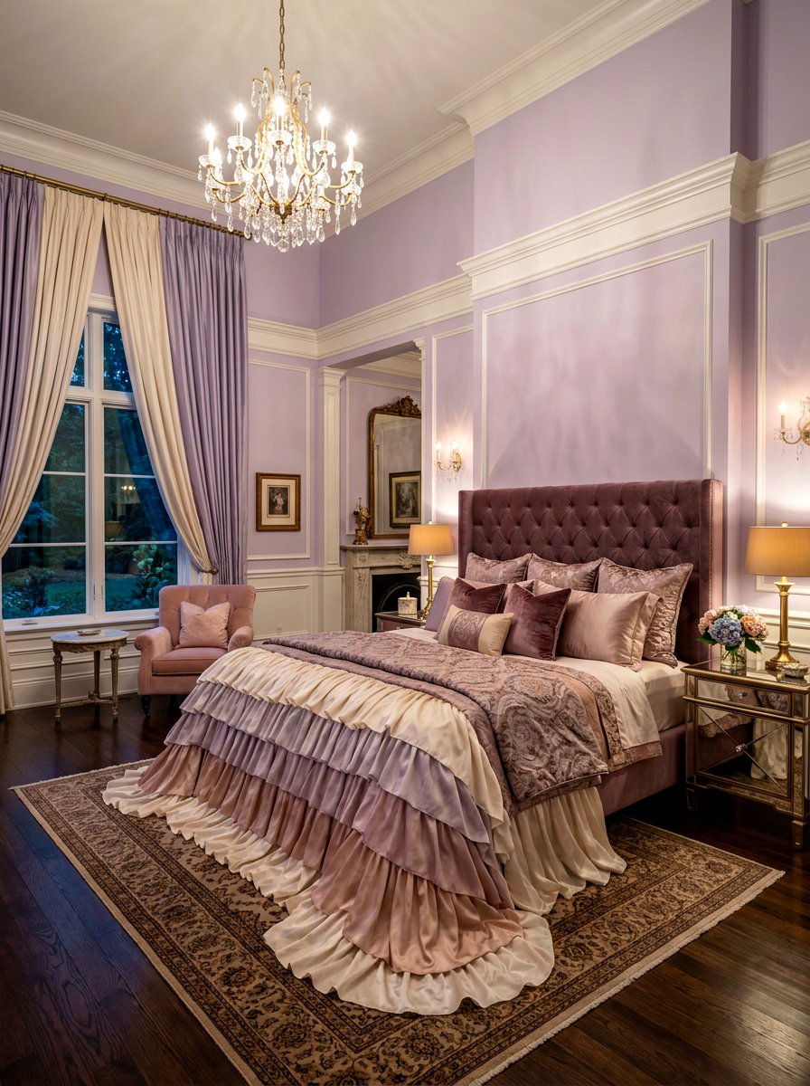 Tiered Ruffled Duvet - 30 ruffled bedding bedroom ideas
