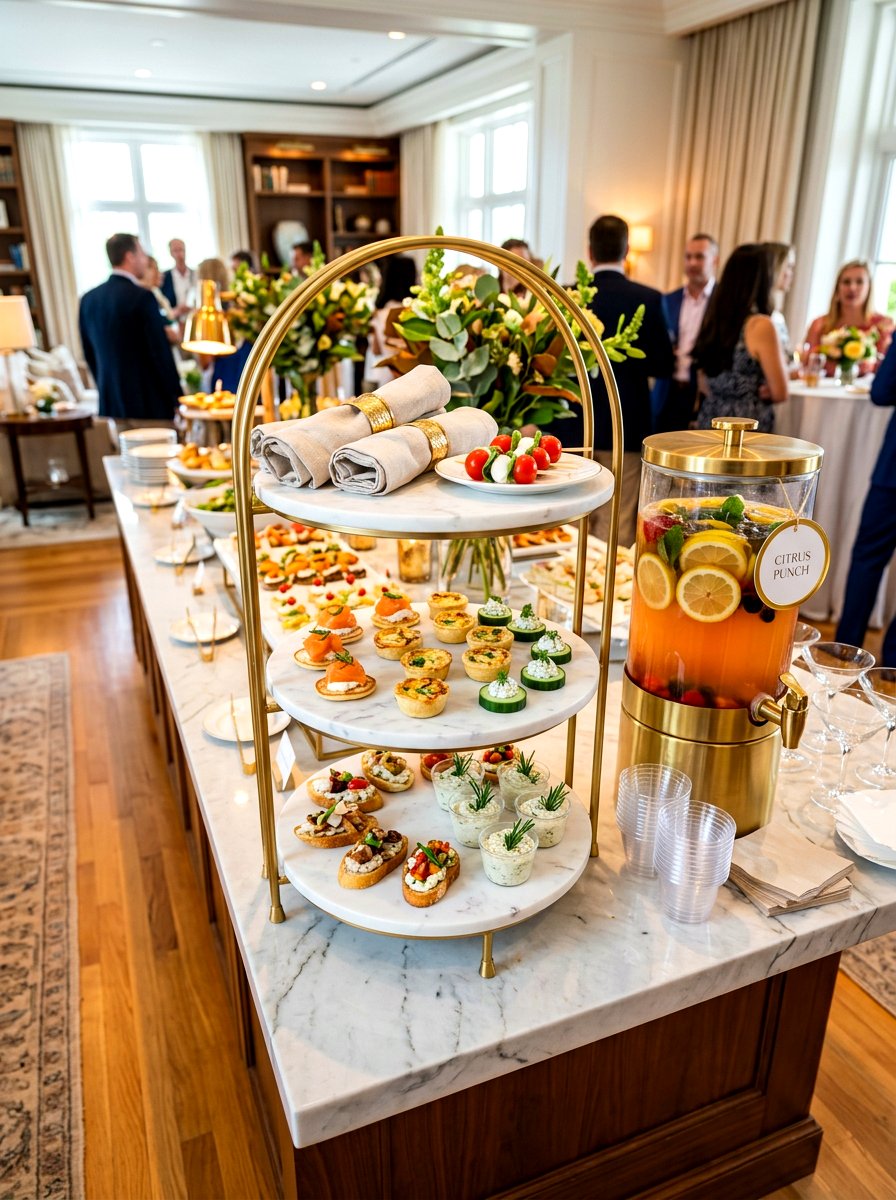 Tiered Serving Station - 30 buffet table styling ideas