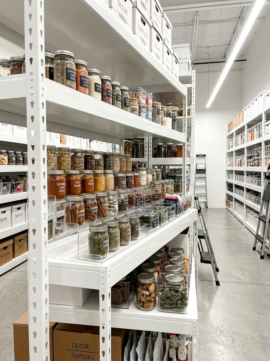 Tiered Shelf Organizing Method - 30 organizing seasonal decor ideas