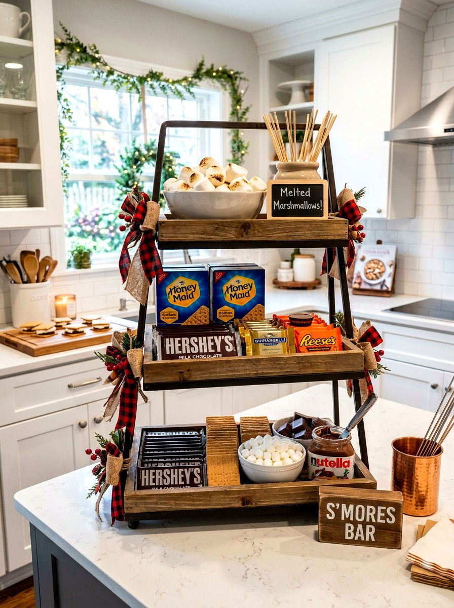 Tiered Smores Tray - 30 s'mores station ideas