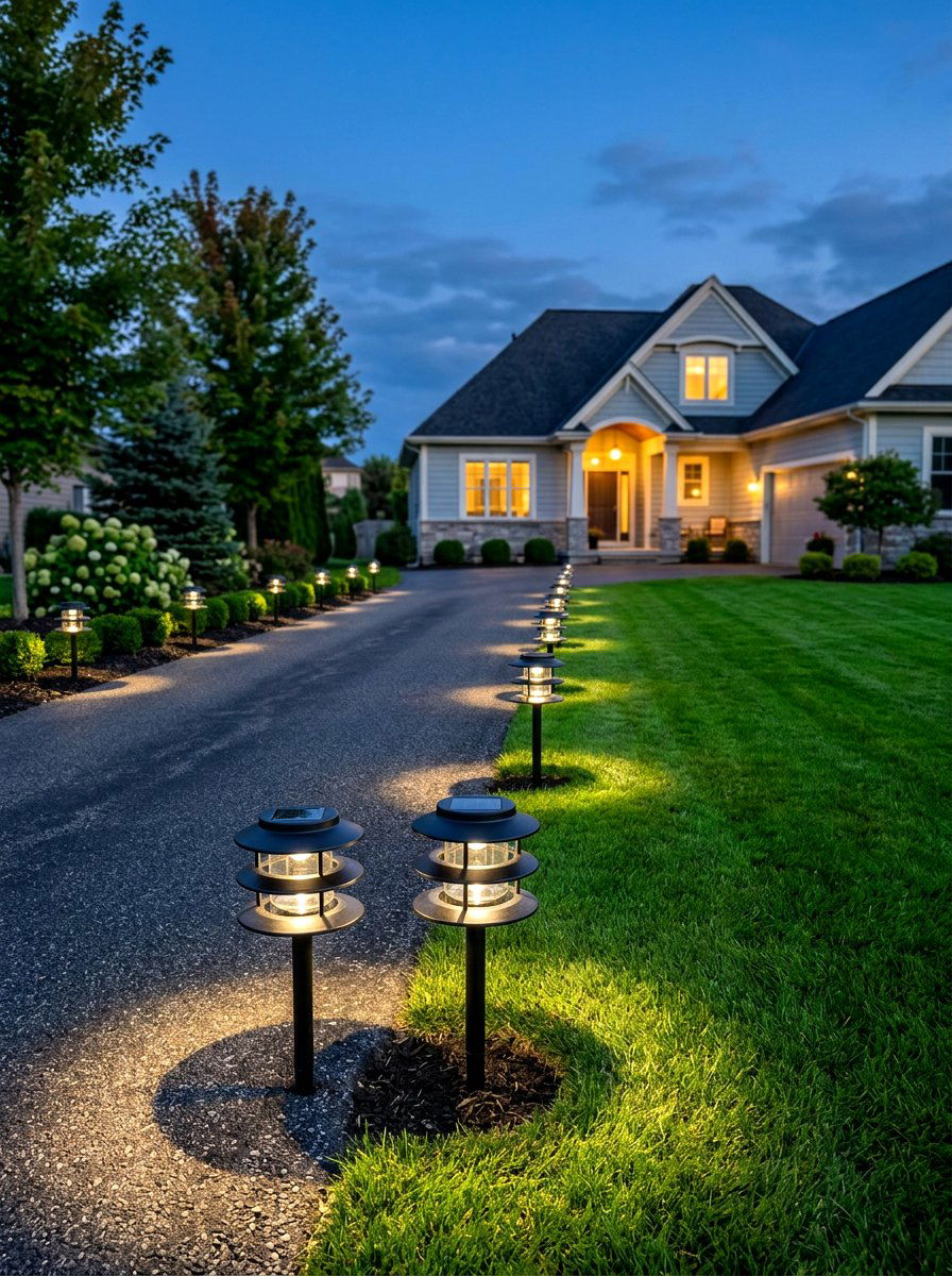 Tiered Solar Path Lights - 30 solar path lantern ideas