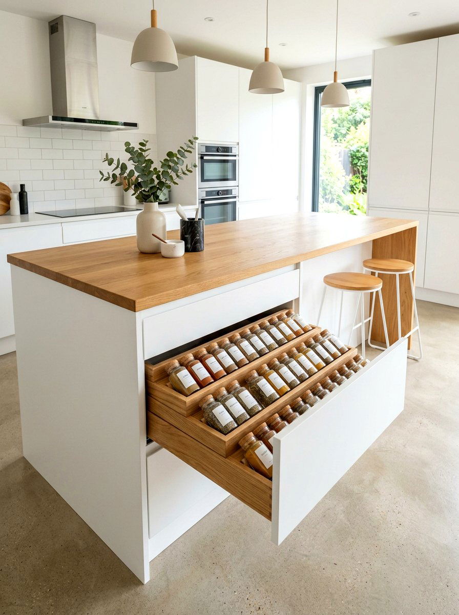 Tiered Spice Drawer Insert - 30 spice drawer ideas