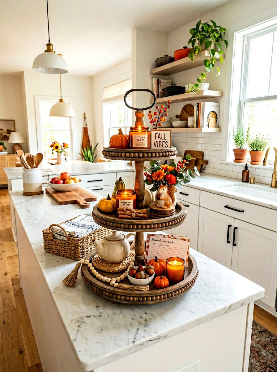 Tiered Tray Decor - 30 kitchen counter decor ideas