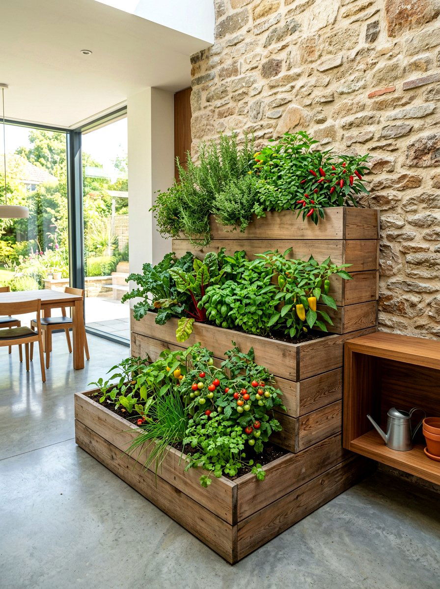 Tiered Vegetable Garden - 30 beginner vegetable garden ideas