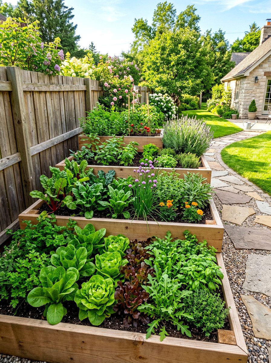 Tiered Vegetable Garden - 30 elevated garden bed ideas