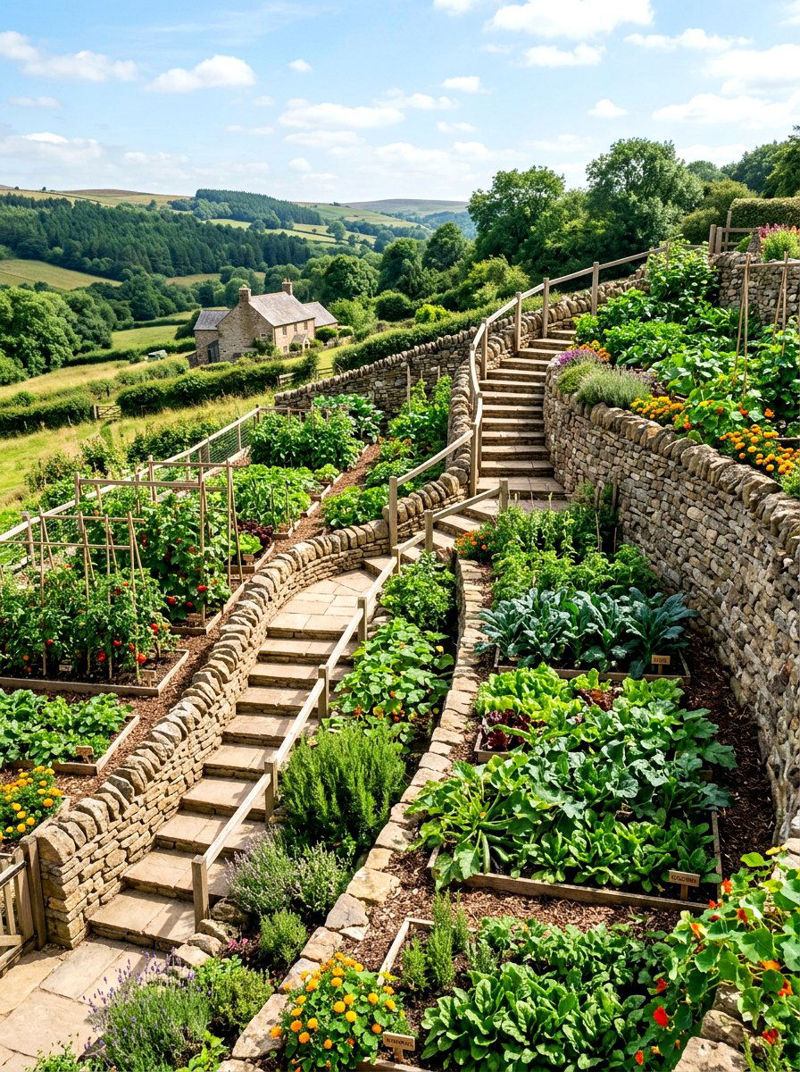 Tiered Vegetable Garden - 30 kitchen vegetable garden ideas