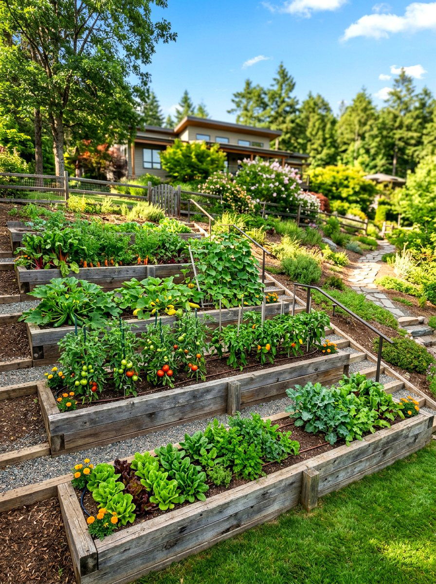 Tiered Vegetable Garden - 30 vegetable garden ideas