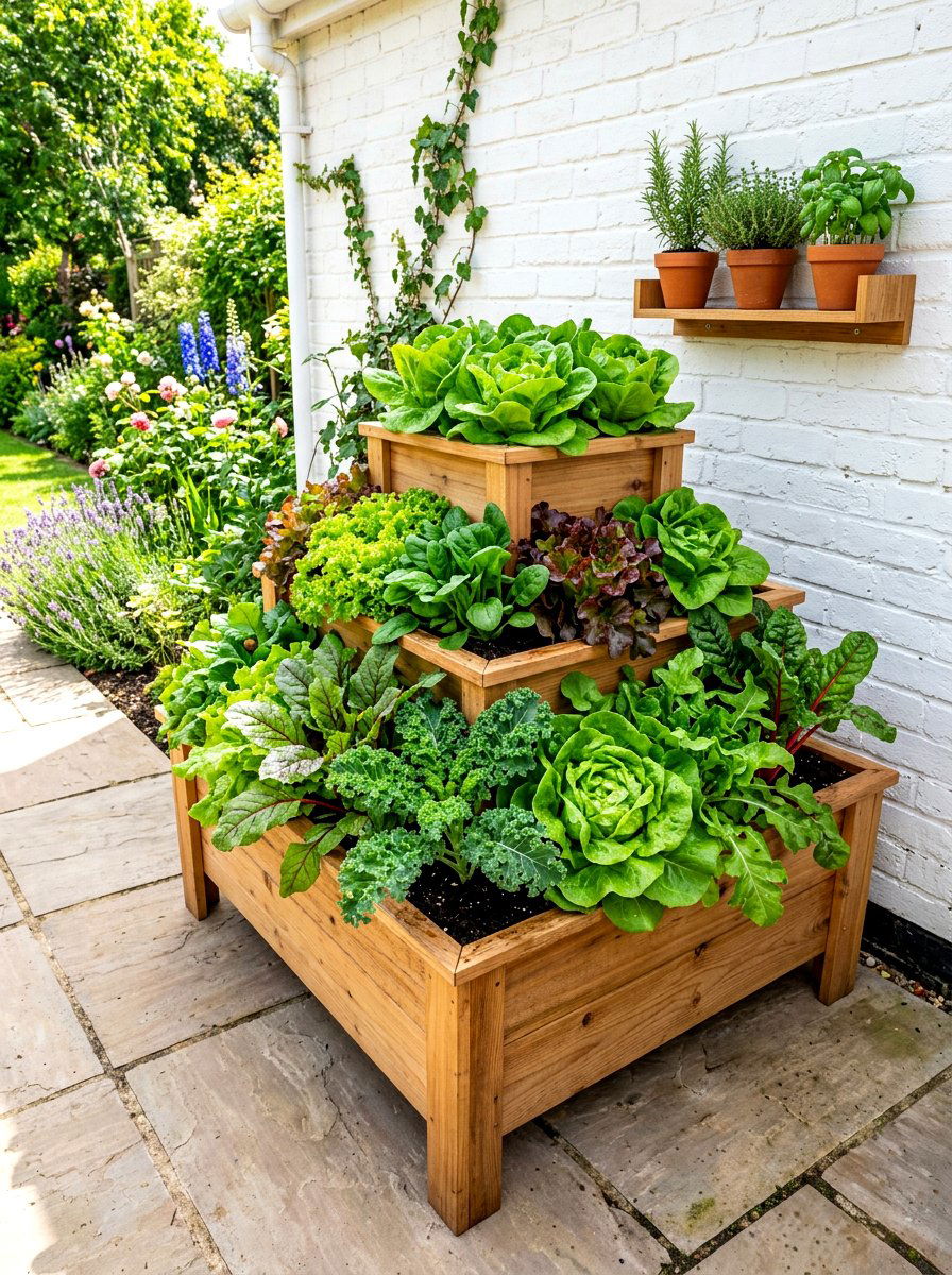 Tiered Vegetable Garden Planter - 30 small vegetable garden ideas