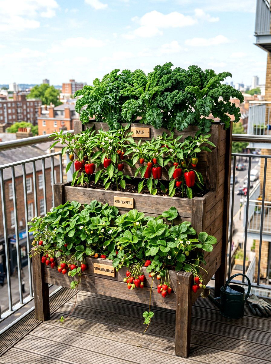 Tiered Vegetable Planter - 30 outdoor planter ideas