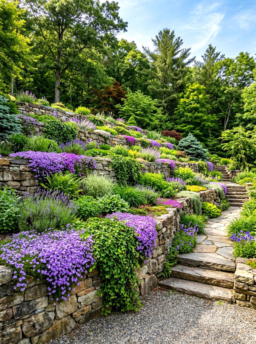 Tiered Wall Garden - 30 pocket garden ideas