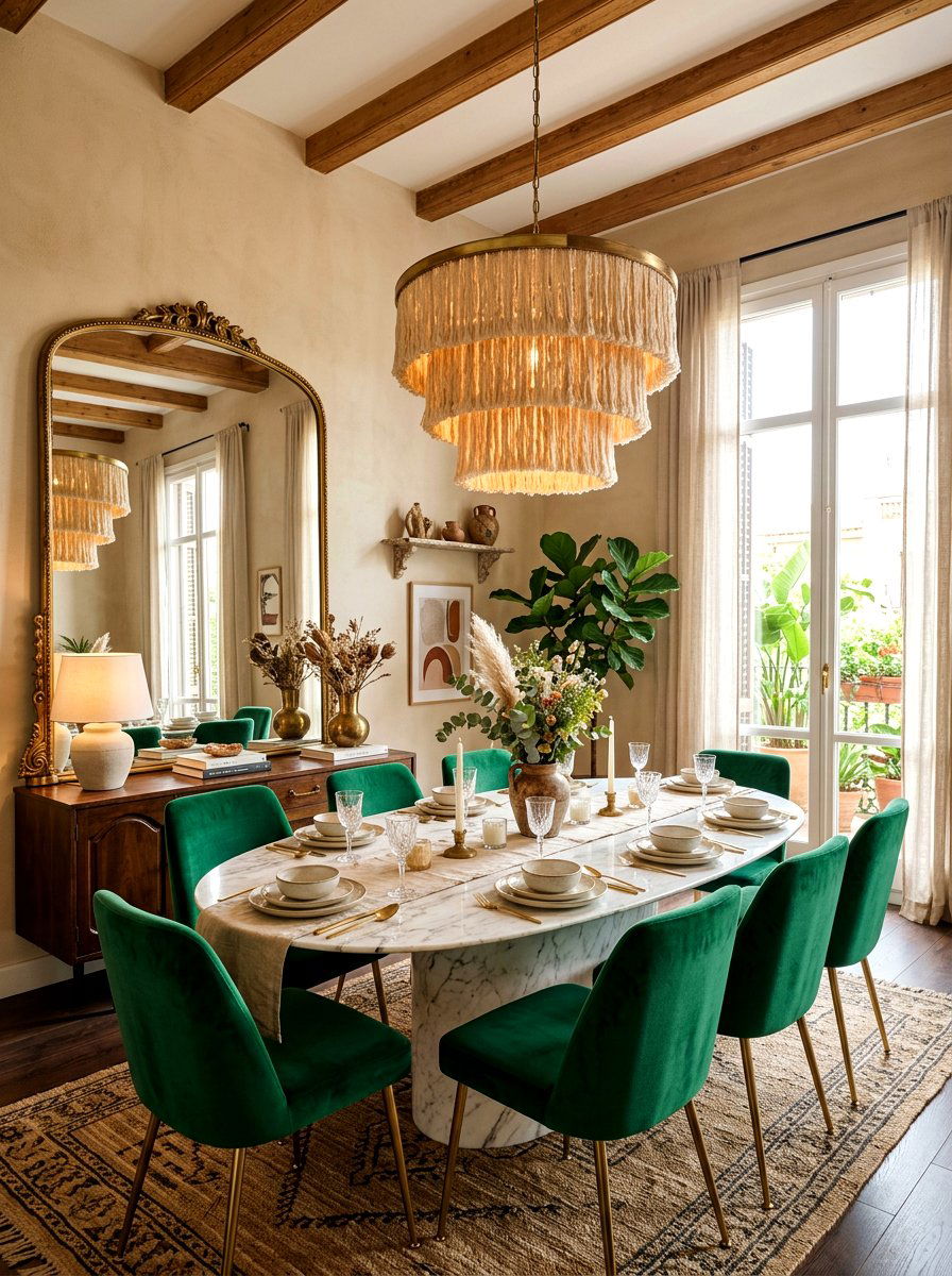 Tiered fringe pendant lamp - 30 fringed lamp shade ideas