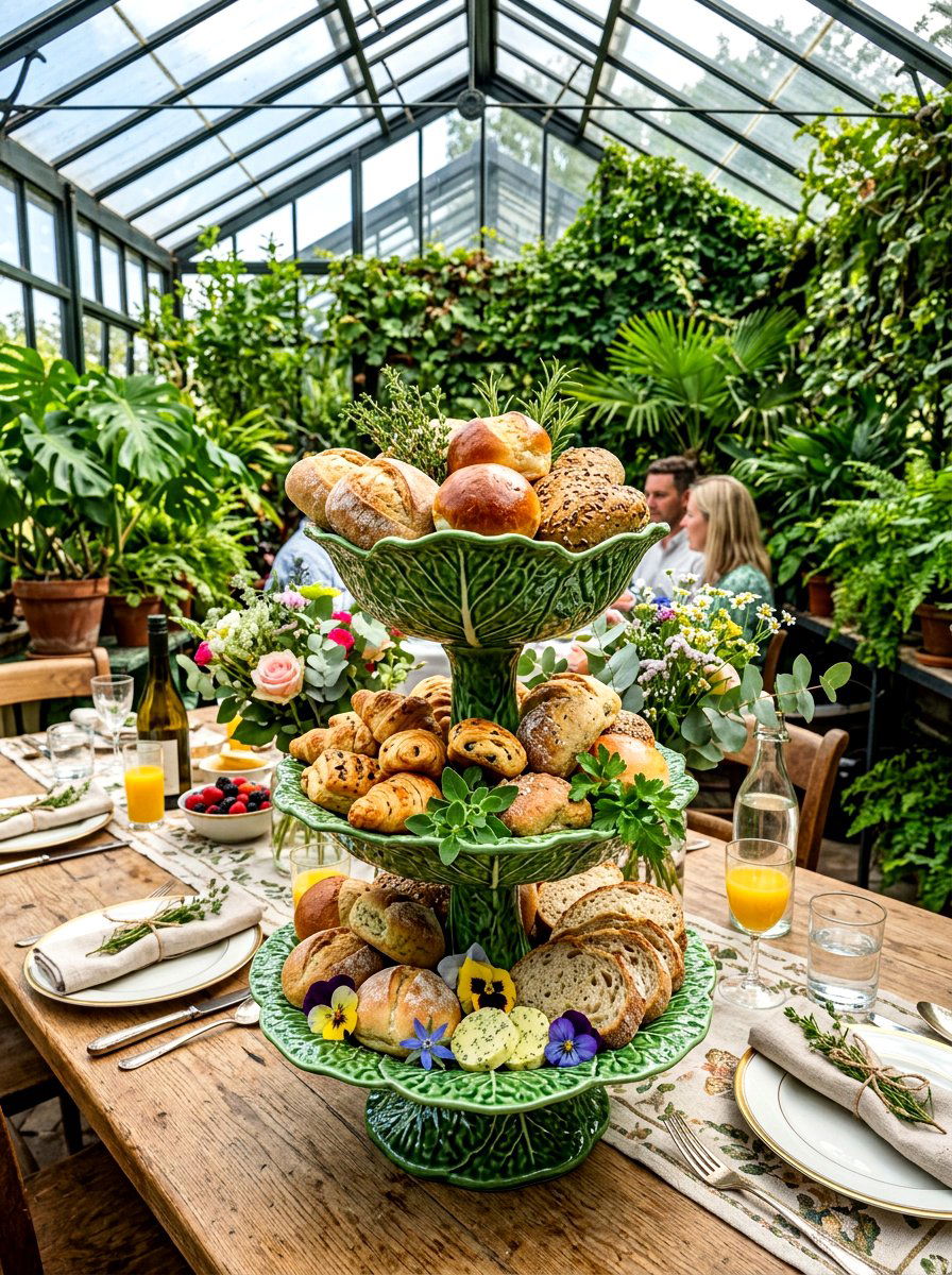 Tiered garden stand - 30 cabbagecore tablescape ideas