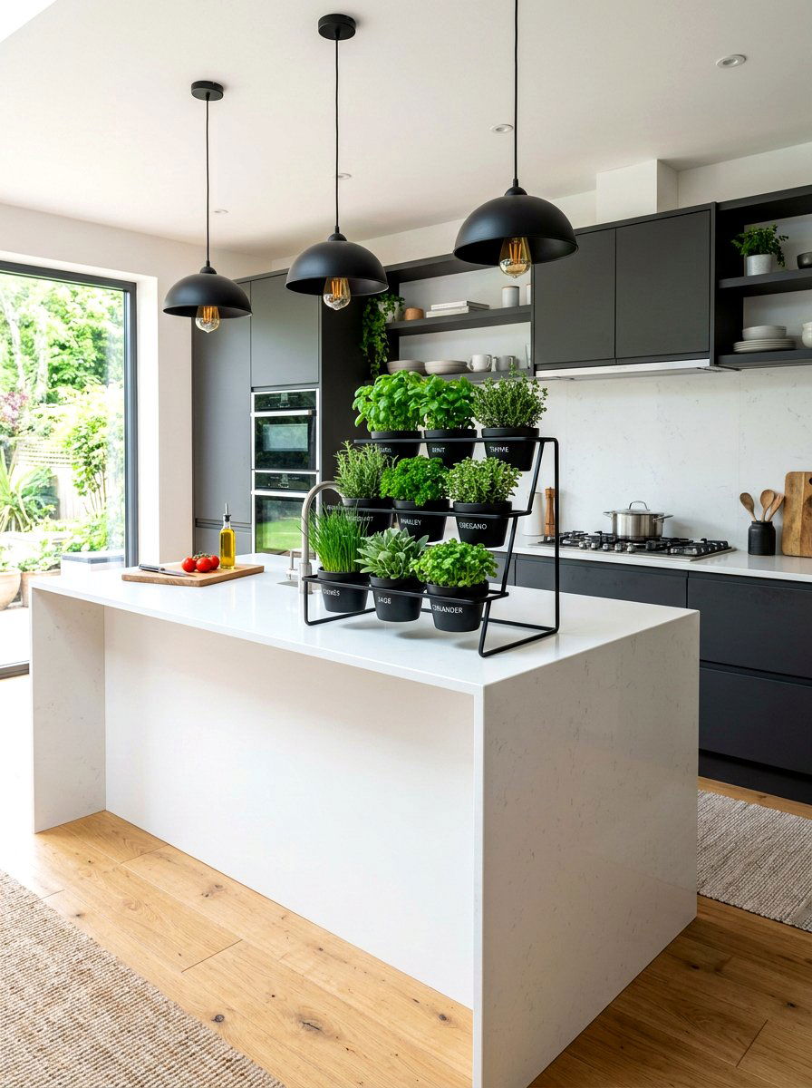 Tiered herb garden stand - 30 kitchen herb garden ideas