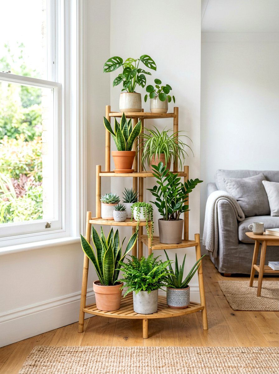 Tiered plant stand - 30 apartment garden ideas