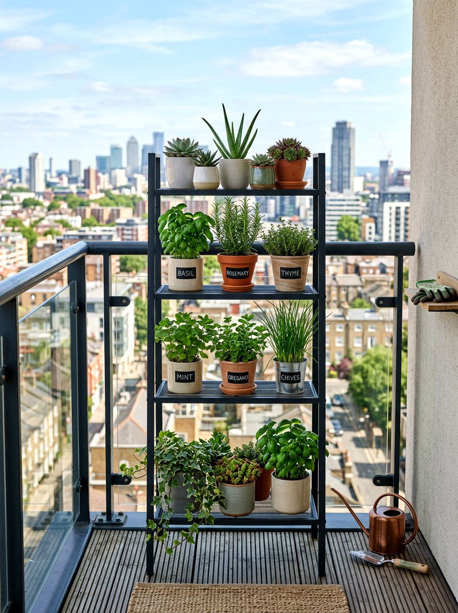 Tiered plant stand - 30 container garden ideas