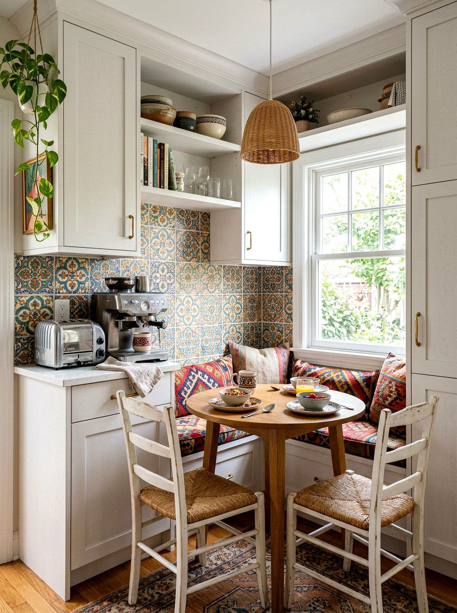 Tile Backsplash Breakfast Nook - 30 built in breakfast station ideas