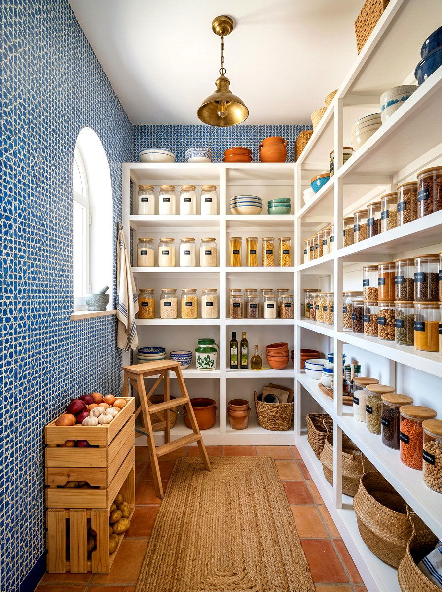 Tile Effect Pantry Wallpaper - 30 pantry wallpaper ideas
