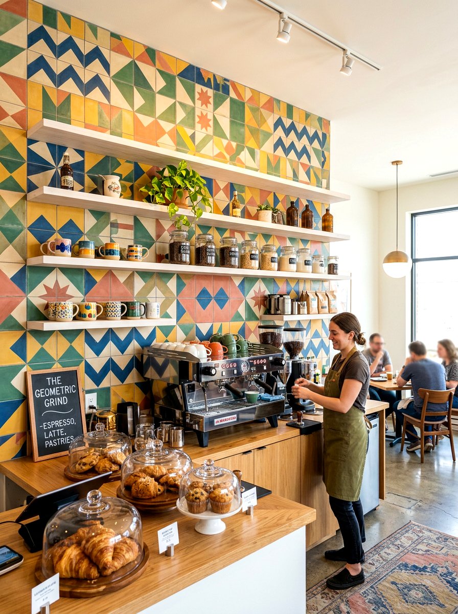 Tiled Backsplash Pantry Cafe - 30 walk in pantry cafe ideas